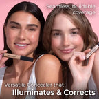 MCoBeauty Brighten & Perfect Cream Concealer, 6 Medium Natural Buff, Brightening Coverage for Flawless Complexion, Vegan, Cruelty Free Cosmetics