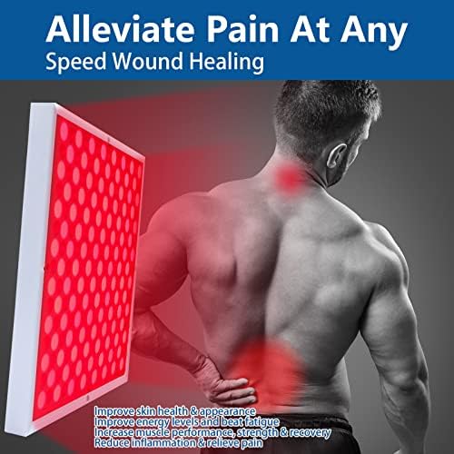 Red-Light-LED-Therapy-Panel - Infrared Red Light Therapy Lamp Device for Body,LED 660nm and Near Infrared 850nm Light Combo