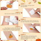 Landhoow 240 Pcs Fall Tattoos Temporary Autumn Glitter Face Tattoos Cool Body Sticker Costume Accessory Tattoos Party Favor