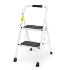 HBTower 2 Step Ladder,2 Step Stool for Adults Folding Step Stool with Cushioned Handle with Wide Anti-Slip Pedal Ergonomic Design