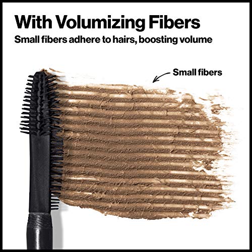 Revlon ColorStay Brow Fiber Filler, Longwearing & Volumizing Waterproof Eyebrow Gel, 302 Warm Brown, 0.23 fl. oz.