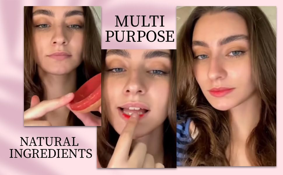 Authentic Moroccan Lipstick - Berber Lip Stain in Traditional Moroccan Clay Pot - Long-Lasting Natural Lip Tint