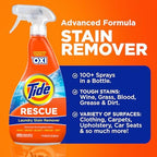 Tide Laundry Stain Remover Spray with Oxi | Stain Remover for Clothes, Carpet, Upholstery, Pet Bedding | Stain Treater Spray for Tough Stains from Wine, Coffee, Grease | 22 Fl Oz (Pack of 2) & 3 Fl Oz