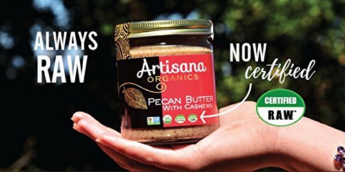 Artisana Organics Raw Pecan Butter with Cashews - No Sugar Added, Just Two Ingredients - Vegan, Paleo, and Keto Friendly, Non-GMO, 14oz Jar