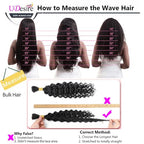 Human Braiding Hair Boho Braids Human Hair No Weft Micro Wet And Wave Braiding Hair 50g One Bundle/Pack (20 inch,Deep Wave Natural Black)