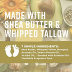 Sun & Done Whipped Beef Tallow for Skin - After Sun Care with 7 Simple Ingredients Including Shea Butter & Coconut | Sun Burn Healing Cream, After Tanning Lotion, After Sun Lotion, Gel, Moisturizer