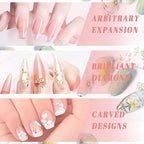 AIJIMEI Acrylic Nail Kit Acrylic Powder and Professional Liquid Monomer Acrylic Nail Tools Set Nail Extension Acrylic Nail System Nail Art Starter Kit