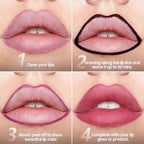 Lip Stain Peel Off Lip Liner, Long - Wear & Waterproof Peel Off Lip Stain Non-Stick Cup, Transfer-proof, Comfortable Vivid Color, Create Beauty & Charming Lip Makeup with All-Day (#02 Cocoa)