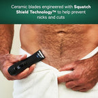 Dr. Squatch Groin Guardian Electric Trimmer with Squatch-Shield Technology™ Groin & Body Hair Trimmer, Cordless Trimmer with Built-in LED Light, Black