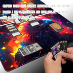Board Game 14x24in MTG Playmat Compatible for OCG CCG RPG TCG Playmats (A Colorful Eagle)