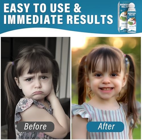 Magnesium Lotion for Kids, Magnesium Roll on for Sleep & Calm - Help Children Calm and Sleep, Support a Balanced Mood, Bedtime & Night