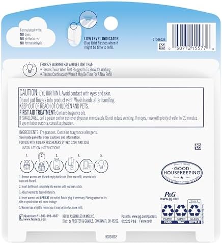 Febreze Plug In Air Freshener, Odor-Fighting Scented Oil Refill, Summer Golden Hour, 2 Refill