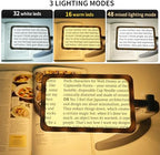 2.5X Magnifying Glass with Light and Stand, Full-Page Desktop Handheld Magnifying Glass with 48 Light for Reading Books Close Work, Powered by USB or Battery
