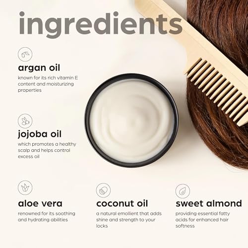 Artnaturals Argan Hair Mask Conditioner - (8 Oz/226g) - Deep Conditioning Treatment - Organic Jojoba Oil, Aloe Vera & Keratin - Repair Dry, Damaged, Color Treated, Natural Hair Growth - Sulfate Free