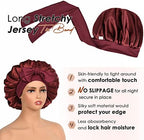 YANIBEST Silk Bonnet for Sleeping Women Satin Bonnet Double Layer Satin Lined Hair Bonnet with Tie Band Curly Hair