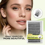 Self Adhesive Lash Clusters 156PCS No Glue Needed Self Adhesive Eyelashes 8-16mm Mix Self Stick Eyelash Clusters Pre-Glued 0.07mm Thickness One-Step Cluster Lashes Press on Lashes