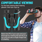 15x55 HD Binoculars for Adults – High Powered Large View, BAK4 Prism, Waterproof & Lightweight for Bird Watching, Hiking, Travel, Cruise, Sports with Phone Adapter (Blue)