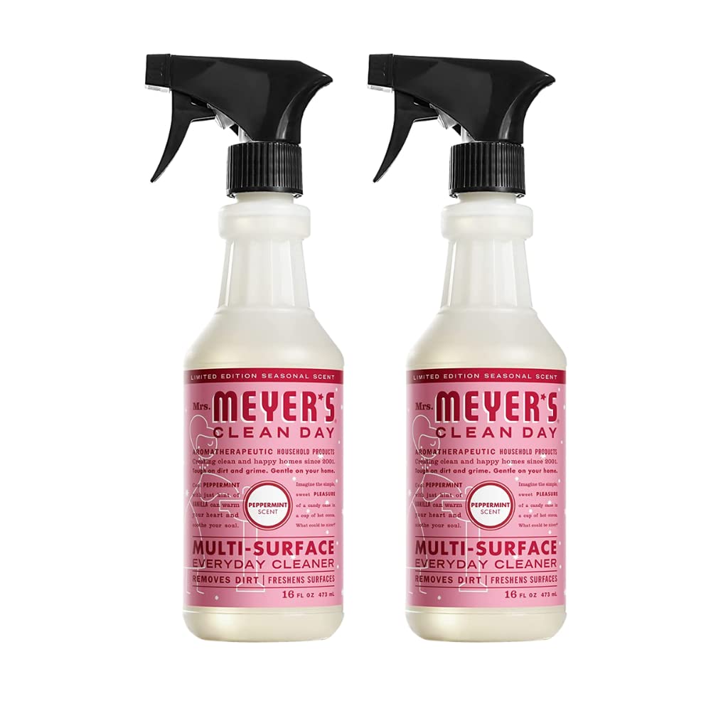 Mrs. MEYER'S Clean Day Multi-Surface Cleaner, Peppermint, 16 Fl Oz. (Pack of 2)