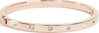 kate spade new york Set In Stone Stone Hinged Clear/Rose Gold Bangle Bracelet