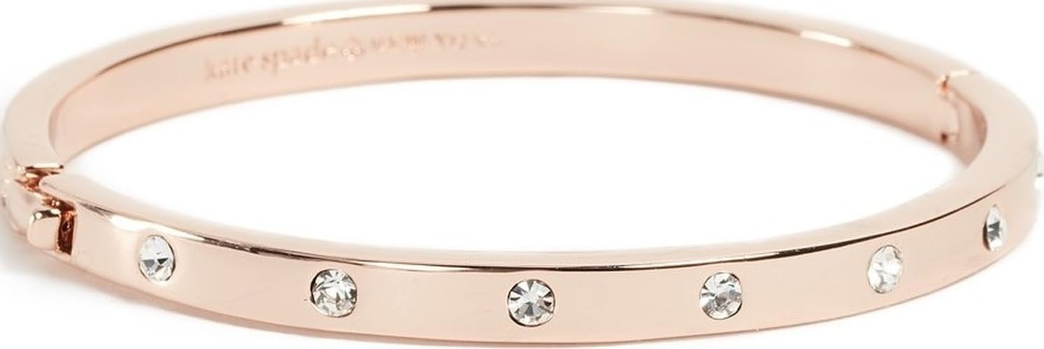 kate spade new york Set In Stone Stone Hinged Clear/Rose Gold Bangle Bracelet