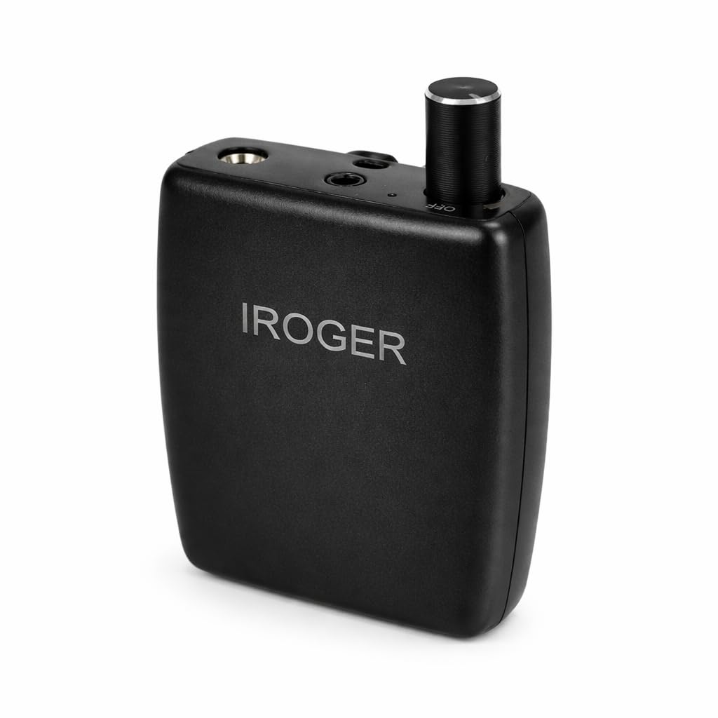 IROGER Hearing Amplifier for Seniors, Personal Sound Amplifier, Smart Auto-Gain, Directional Microphone, Rechargeable with 120-Hour Battery, Headphones & Earbuds Included