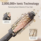 Thermal Brush 1.5", Thermal Round Hair Curling Brush with 2 Settings, Long Lasting Universal Voltage Heated Curling Iron for All Hair, Tourmaline Ceramic, Negative Ion Technology, Gold