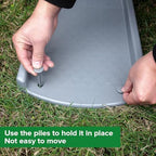 Splash Blocks for Gutters Downspouts, 24" Downspout Extensions for Rain Water Drainage, Thickened Gutter Splash Guard with Fixing Piles(1 Pack, Gray)