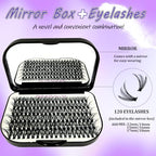 DIY Lash Extension Kit 804Pcs D Curl Individual Lash Clusters Eyelashes Extension Set with Mirror Lash Storage Box Lash Bond&Seal Glue Remover Tweezers Lash Brush Applicator