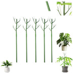 Plant Stakes Set, Stackable Monstera Plant Support, Garden Plant Support Stakes for Indoor Outdoor Plants, Climbing Structures Holder Stick Moss Pole for Support Tall Potted Plants (Green 5 Pack)