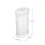 Ubbi Stainless Steel Diaper Pail, No Special Bags, Odor-Locking, White