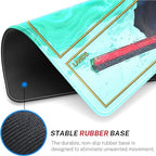 MTG Playmat Stitched Edges, MTG Mats with Zones for MTG TCG 24 x 14 inches Trading Card Inked Game Playmats with Storage Bag Smooth Rubber Surface Battle Game