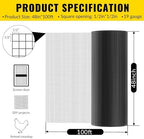Hardware Cloth 1/2 inch 48 x 100 ft Heavy Duty Black Chicken Wire Fencing 19 Gauge Vinyl Coated Welded Wire Mesh Roll PVC Hardware Cloth Chicken Wire Fencing Garden Fence Tree Guard