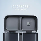 simplehuman Odorsorb® Pod Starter Pack, Trash Can Odor Eliminator with Plant-Based Oils, 45-Day Continuous Odor Control, No Harsh Chemicals or Cover Scents, Includes Pod Holder and 2 Pods