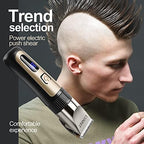 Hair Clippers for Men, Cordless LCD Rechargeable Hair Trimmer Beard Trimmer for Men, Men's Grooming Kit for Hair, Face, Beard, Professional Electric Barber Clippers