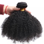 Mongolian Afro Kinky Curly Bundles Human Hair Crochet Hair for Black Women Boho Braids 4B 4C Afro Kinky Bulk Human Virgin Hair Burmese Curly Weave Bundles Human Hair Weft Natural Black 16 18 20 Inch