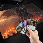 Ships Next Day, Made in USA - Customizable Collectible Card Game Mat for Competiton or Casual Play - Tournament Legal Playmat with Personalized Design Option, Choose Your Own Layout, 24x14