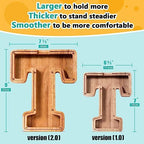 SummiDate Wooden Letter Piggy Bank Piggy Bank for Boys and girls Alphabet Money Bank Thanks Giving Gifts(Initial-T)