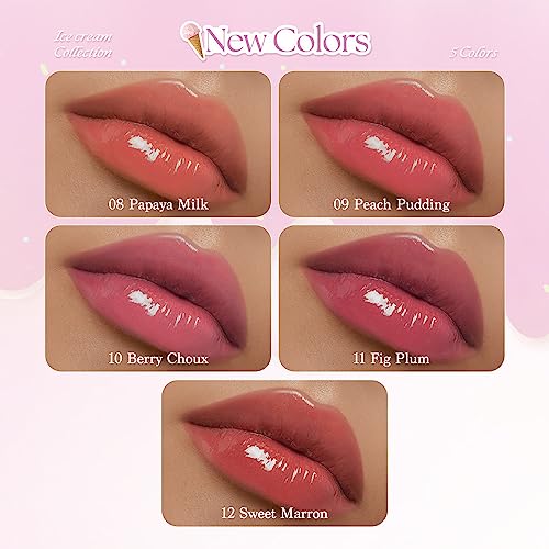 dasique Juicy Dewy Tint (08 Papaya Milk) 0.12 oz | Light Application with moisture | Long-wearing Glossy Lip Stain, Non-sticky | Vegan, Cruelty-free | K-beauty