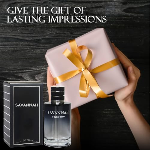 Savannah Cologne for Men Natural Spray Perfume Classic Scent Eau De Toilette for Daily Use 3.4 Fluid Ounce