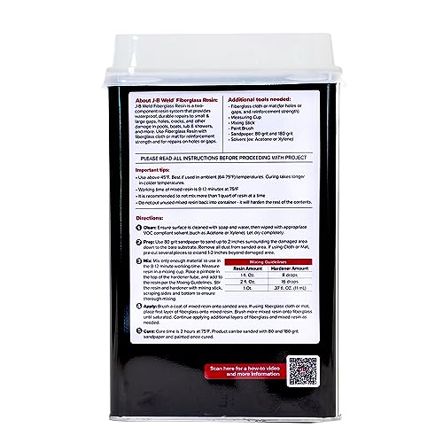 J-B Weld Fiberglass Resin - Quart - Bath, Marine & Auto