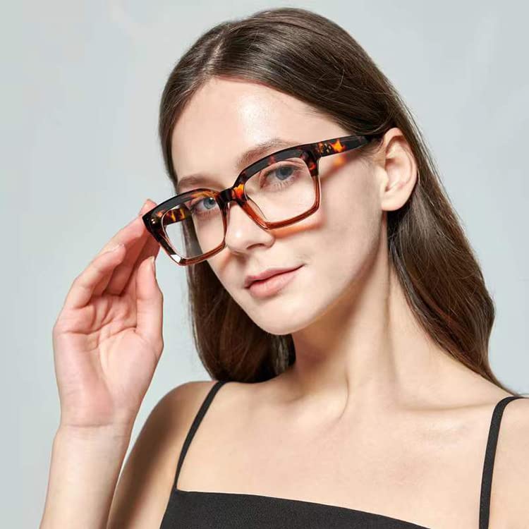 HIYANJN 3 Pack Progressive Multifocal Reading Glasses for Women Men Oprah style Blue Light Blocking Spring Hinger Readers 1.50