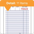 Adams Guest Check Pad, Single Part, White, 3-11/32" x 5-7/16", 100 Sheets/Pad, 12 Pads/Pack (2100-12)
