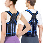 Back Brace Posture Corrector for Women and Men, Upgraded Adjustable Back Support for Upper and Lower Back Pain Relief, Shoulder Straightener for Scoliosis, Hunchback,Thoracic, Waistline-M(31.9"-37.4")
