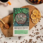 Bones Coffee Company Breakfast Blend Coffee Beans, Whole Bean Coffee Medium Roast Low Acid (12 oz)