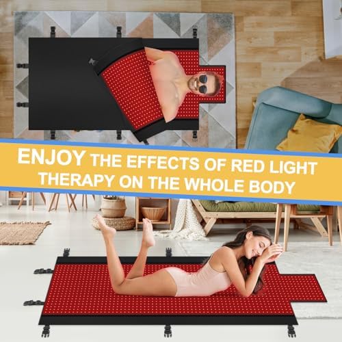 2025 New 3100pcs Dual Wavelength LED Beads 660nm&850nm Red Light Therapy Mat Full Body Used to Relieve Pain 73''x 33''