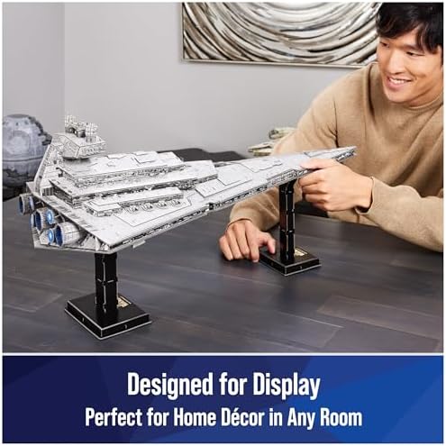 4D Build, Star Wars Deluxe Imperial Star Destroyer 3D Model Kit, Fantasy Collectible, Adult Puzzle, for Ages 12 & Up