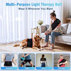 2-in-1 Red Light Therapy Belt, Wired & Wireless Controller with 3000mAh Battery Rechargeable Magnetic LED Screen Controller, 49" * 7" Infrared Red Light Therapy for Body for Muscle Pain Relief