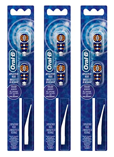 Oral-B 3D White Replacement Brush Heads 2 Count (Pack of 3)