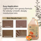 PRO NAIL - Healing Therapy Massage Lotion - Professional Pedicure, Body and Hot Oil Manicure, Infused with Natural Oils, Vitamins, Panthenol and Amino Acids (Peach, 1 Gallon)