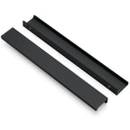 Ravinte 6 Pack Finger Pulls for Cabinets 250mm/9.84" Length Black Edge Pulls Matte Black Finger Cabinet Concealed Handles for Kitchen Drawer Tab Handle